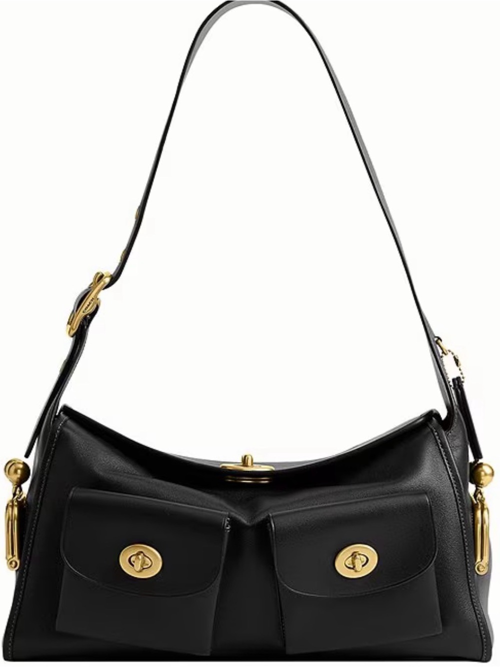 Coach Turnlock Haversack Leather Shoulder Bag - Picture 6 of 6
